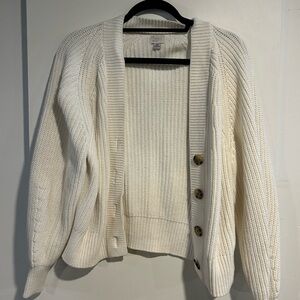 Cozy White Cardigan Sweater